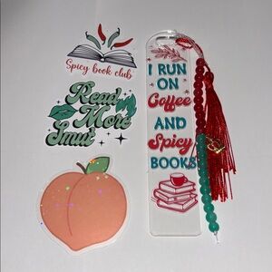 Spicy Book Club handcrafted bookmark🌶️